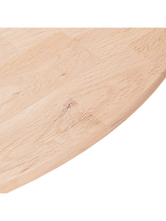 Kulatá stolní deska Ø80x1,5 cm masivní dub bez povrchové úpravy