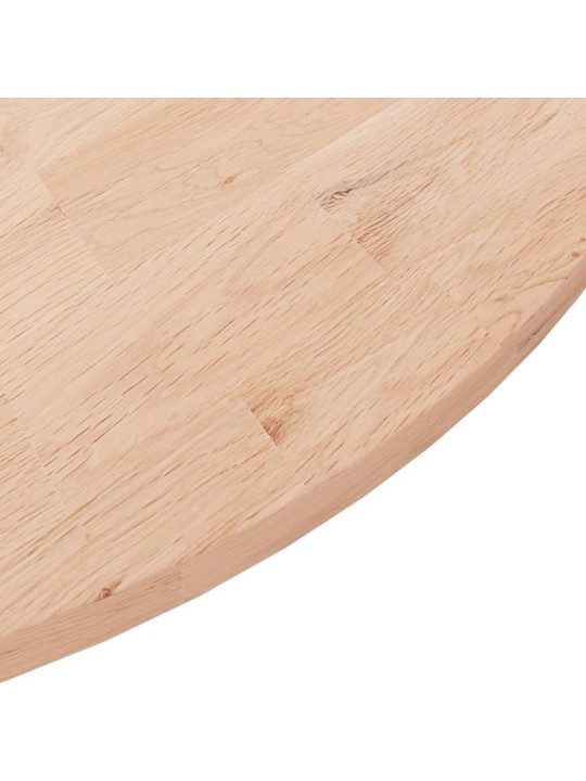 Kulatá stolní deska Ø90x1,5 cm masivní dub bez povrchové úpravy