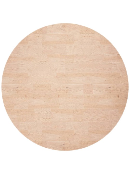 Kulatá stolní deska Ø80x2,5 cm masivní dub bez povrchové úpravy