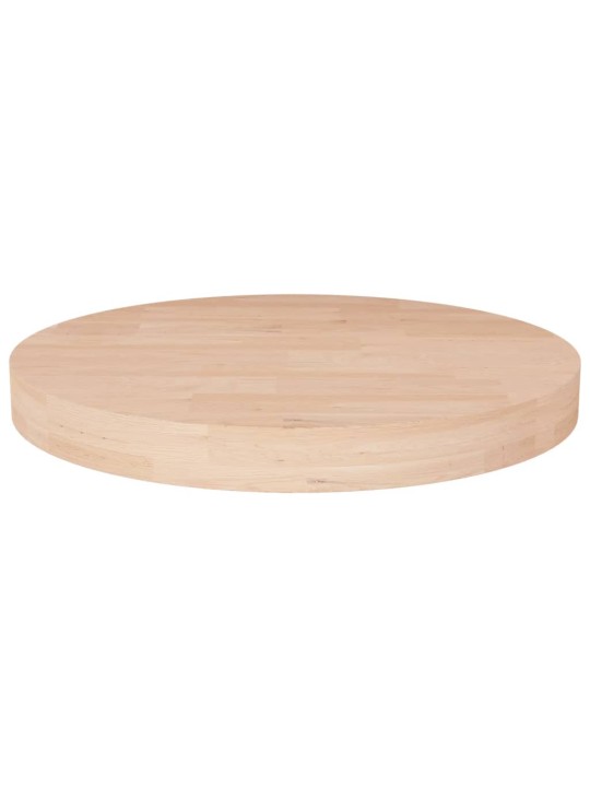 Kulatá stolní deska ø 40x4 cm masivní dub bez povrchové úpravy