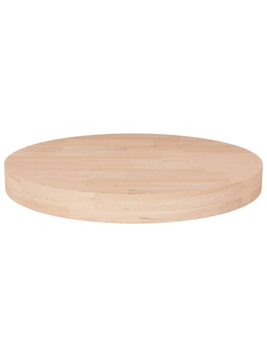 Kulatá stolní deska Ø 50x4 cm masivní dub bez povrchové úpravy