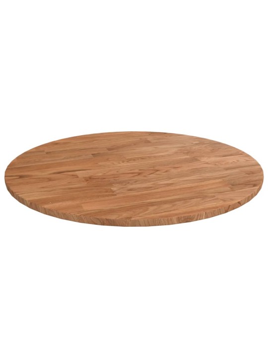 Kulatá stolní deska světle hnědá Ø40x1,5cm ošetřený masivní dub