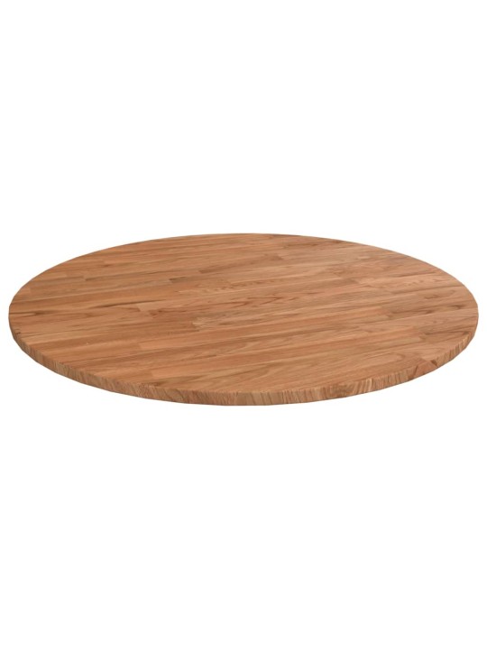 Kulatá stolní deska světle hnědá Ø60x1,5cm ošetřený masivní dub
