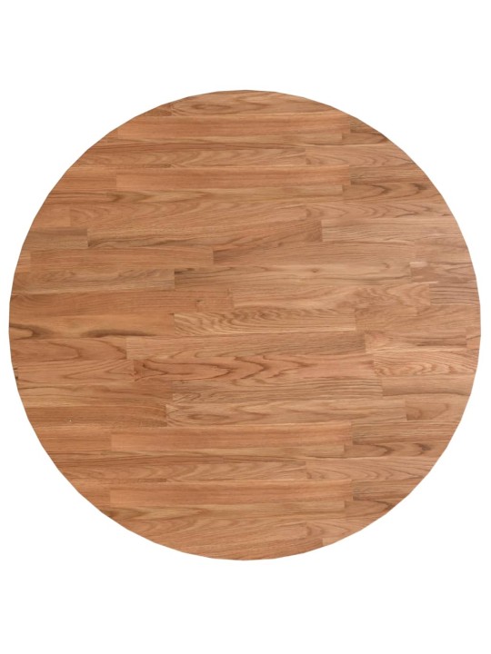 Kulatá stolní deska světle hnědá Ø60x1,5cm ošetřený masivní dub