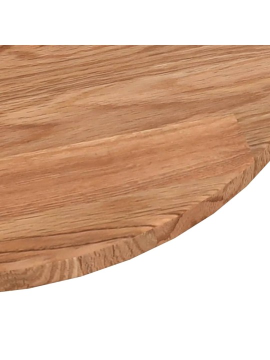 Kulatá stolní deska světle hnědá Ø60x1,5cm ošetřený masivní dub