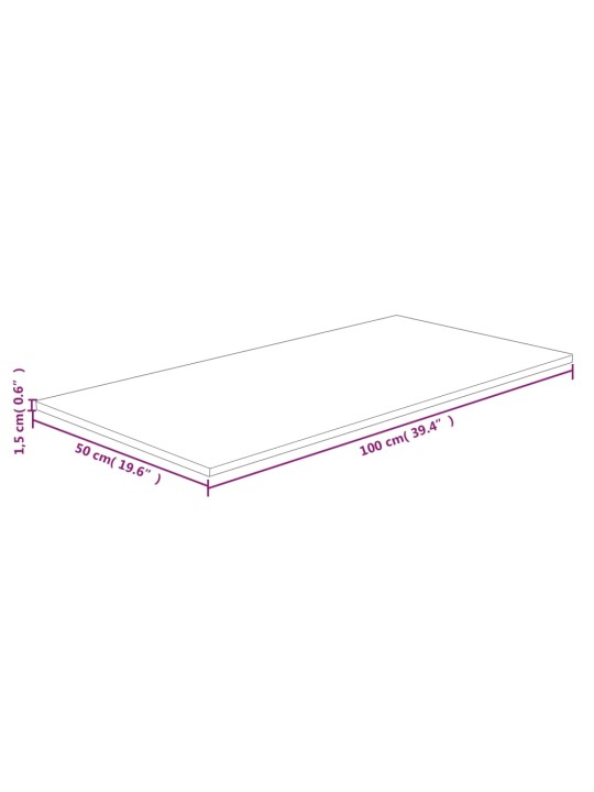 Koupelnová deska světle hnědá 100x50x1,5 cm ošetřený masiv