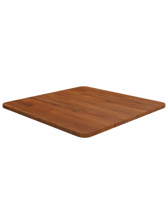 Čtvercová stolní deska tmavě hnědá 50x50x1,5 cm ošetřený dub