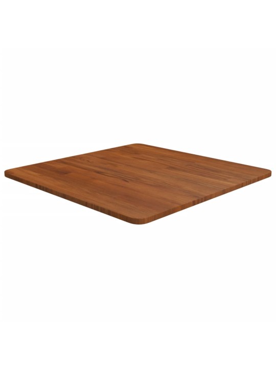 Čtvercová stolní deska tmavě hnědá 60x60x1,5 cm ošetřený dub