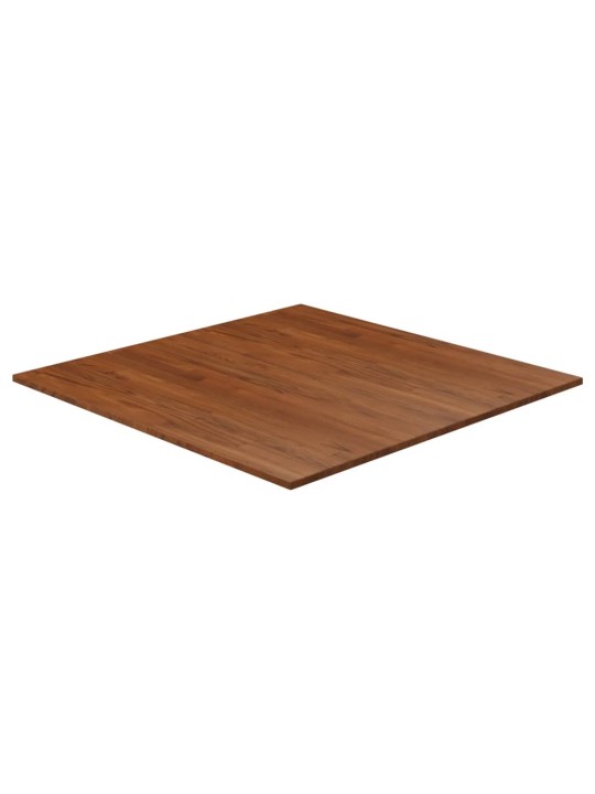 Čtvercová stolní deska tmavě hnědá 90x90x1,5 cm ošetřený dub