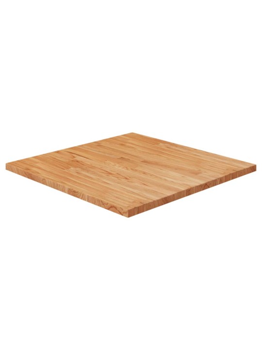 Čtvercová stolní deska světle hnědá 70x70x2,5 cm ošetřený dub