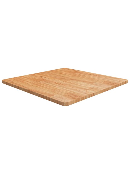 Čtvercová stolní deska světle hnědá 80x80x2,5 cm ošetřený dub