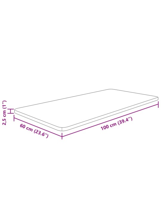 Koupelnová deska světle hnědá 100x60x2,5 cm ošetřený masiv