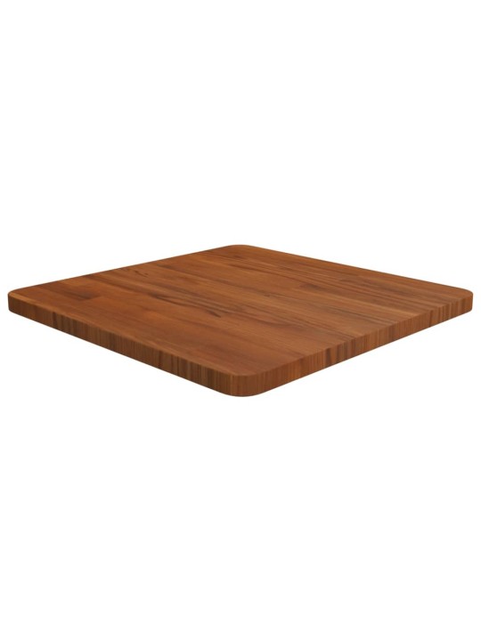 Čtvercová stolní deska tmavě hnědá 50x50x2,5 cm ošetřený dub