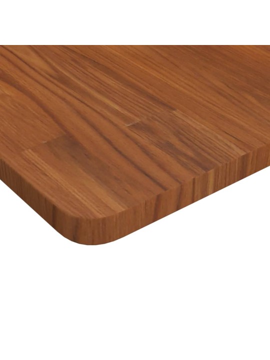 Čtvercová stolní deska tmavě hnědá 90x90x2,5 cm ošetřený dub