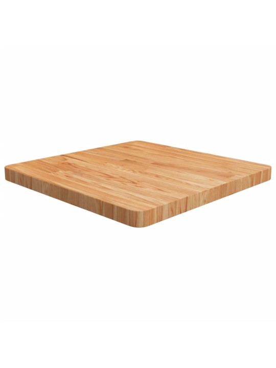 Čtvercová stolní deska světle hnědá 60x60x4 cm ošetřený dub
