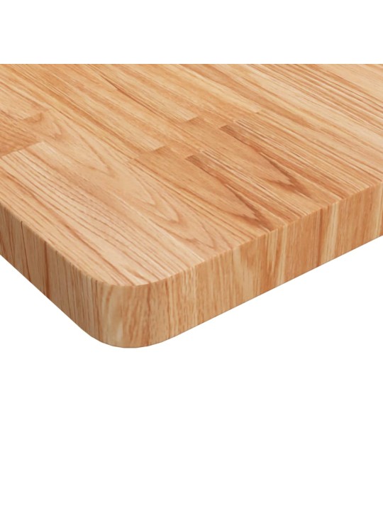 Čtvercová stolní deska světle hnědá 80x80x4 cm ošetřený dub