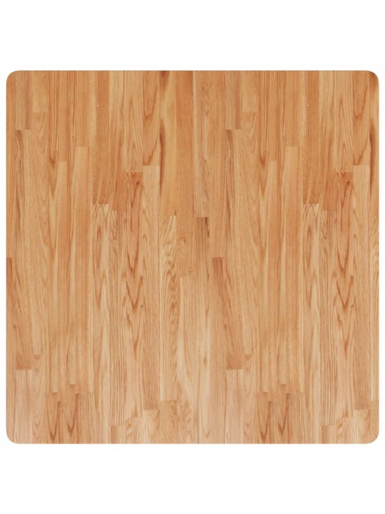 Čtvercová stolní deska světle hnědá 90x90x4 cm ošetřený dub