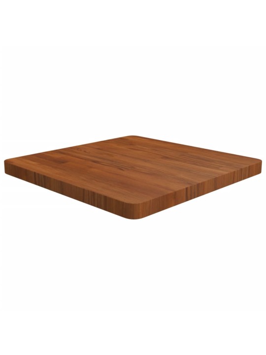 Čtvercová stolní deska tmavě hnědá 60 x 60 x 4 cm ošetřený dub