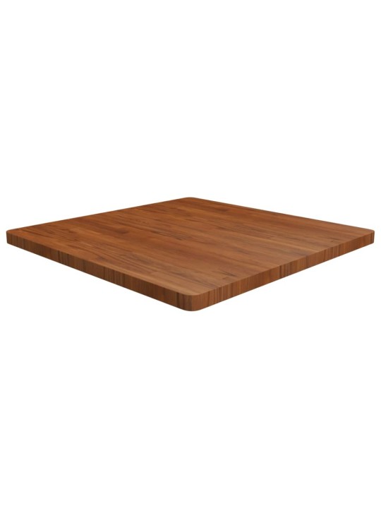 Čtvercová stolní deska tmavě hnědá 90x90x4 cm ošetřený dub