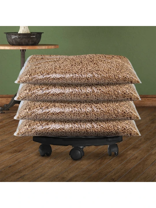 Vozík na rostliny na kolečkách průměr 30 cm černý 170 kg