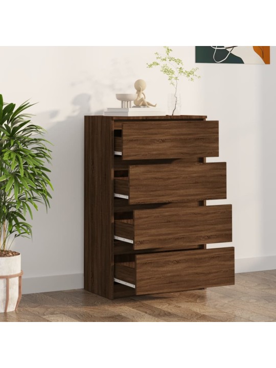 Příborník hnědý dub 60 x 35 x 98,5 cm kompozitní dřevo