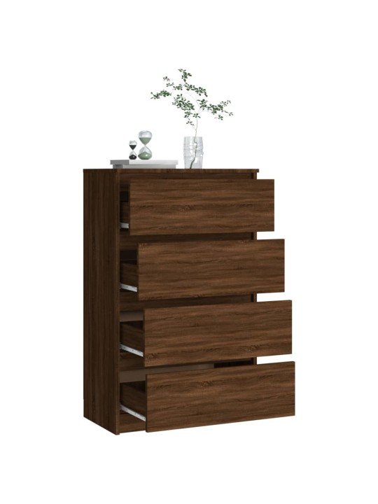 Příborník hnědý dub 60 x 35 x 98,5 cm kompozitní dřevo