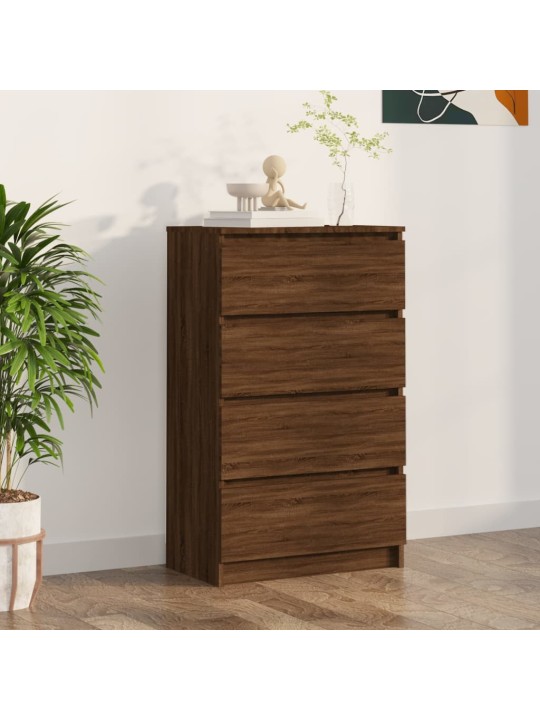 Příborník hnědý dub 60 x 35 x 98,5 cm kompozitní dřevo