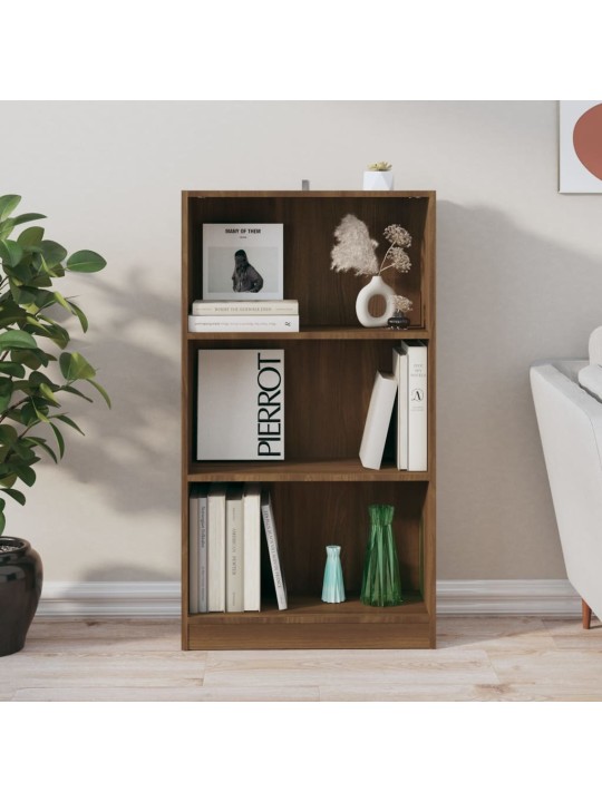 Knihovna hnědý dub 60 x 24 x 109 cm kompozitní dřevo