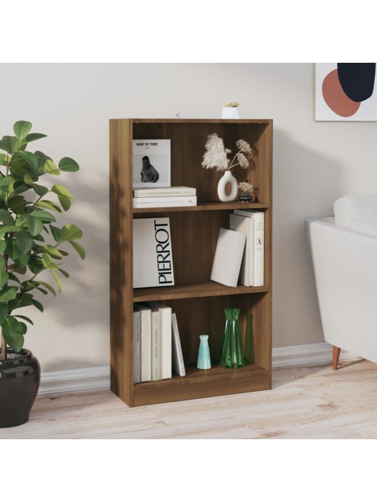 Knihovna hnědý dub 60 x 24 x 109 cm kompozitní dřevo