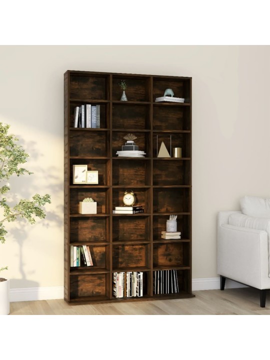 Skříňka na CD kouřový dub 102 x 23 x 177,5 cm kompozitní dřevo