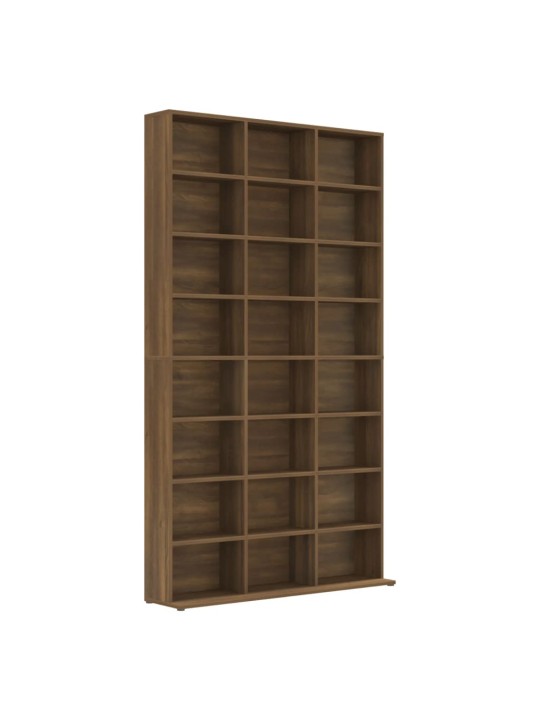 Skříňka na CD hnědý dub 102 x 23 x 177,5 cm kompozitní dřevo