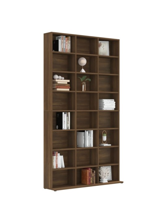 Skříňka na CD hnědý dub 102 x 23 x 177,5 cm kompozitní dřevo