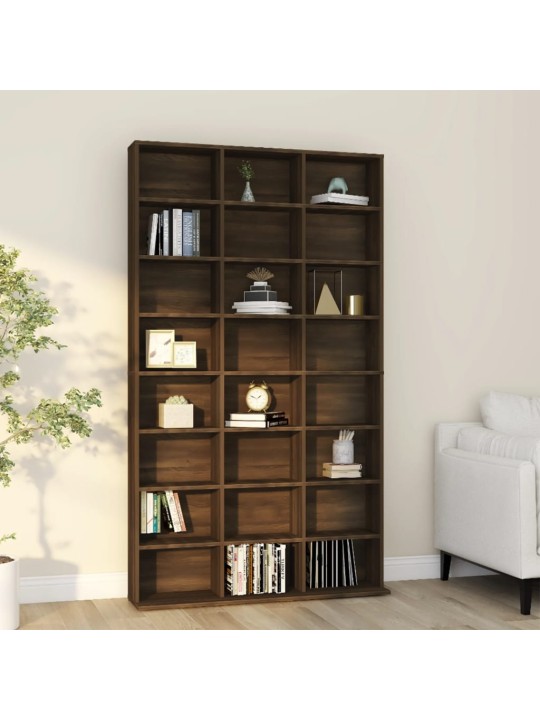 Skříňka na CD hnědý dub 102 x 23 x 177,5 cm kompozitní dřevo