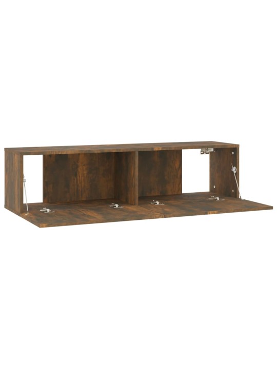Nástěnná TV skříňka kouřový dub 120x30x30 cm kompozitní dřevo
