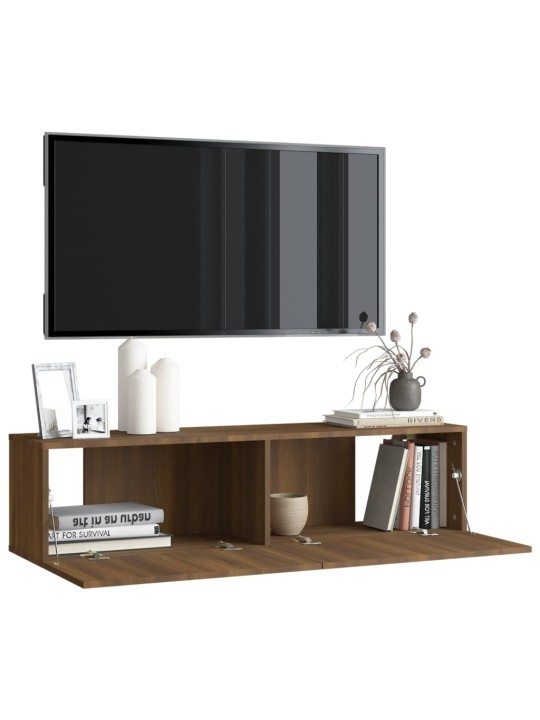 TV skříňka hnědý dub 120x30x30 cm kompozitní dřevo