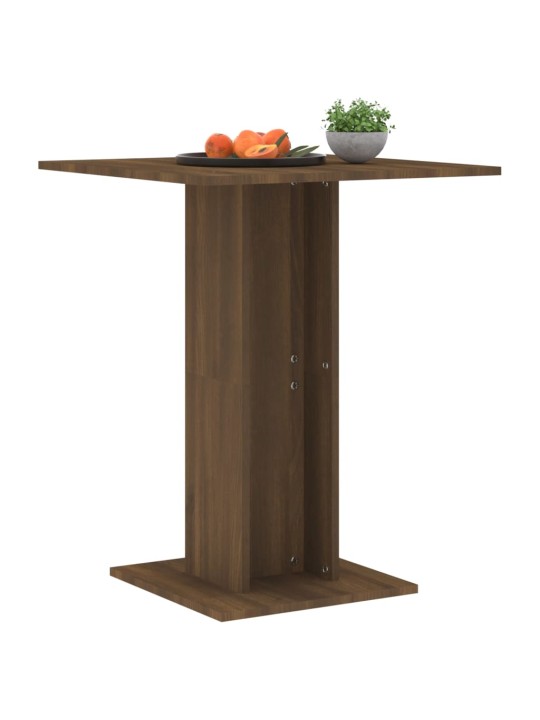 Bistro stolek hnědý dub 60 x 60 x 75 cm kompozitní dřevo