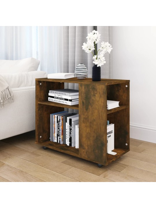 Odkládací stolek kouřový dub 70 x 35 x 55 cm kompozitní dřevo
