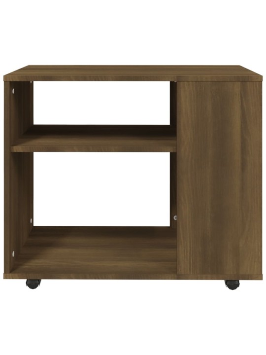 Odkládací stolek hnědý dub 70 x 35 x 55 cm kompozitní dřevo