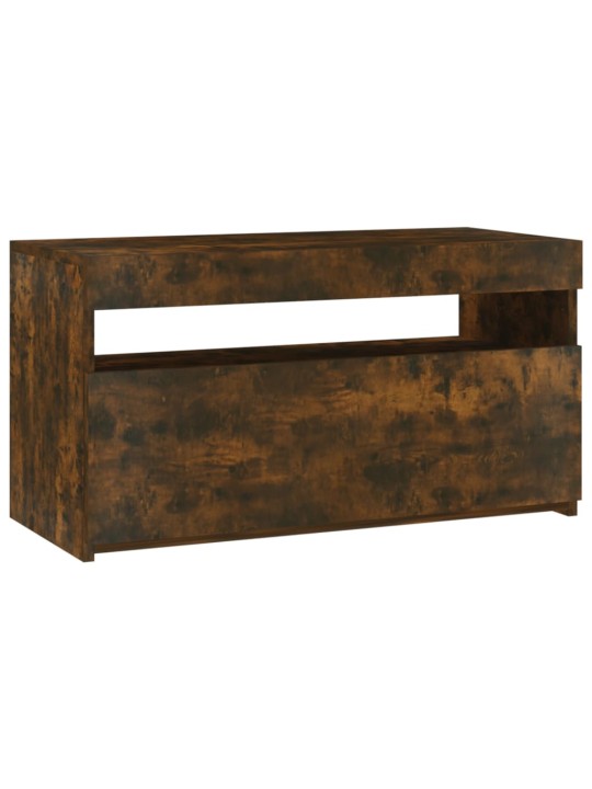 TV skříňka s LED osvětlením kouřový dub 75 x 35 x 40 cm
