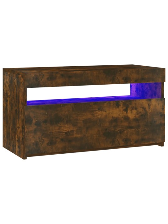 TV skříňka s LED osvětlením kouřový dub 75 x 35 x 40 cm