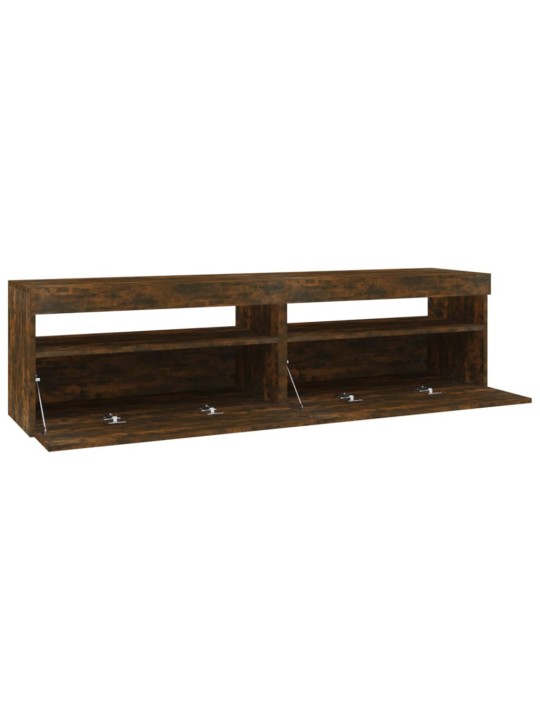 TV skříňky s LED osvětlením 2 ks kouřový dub 75 x 35 x 40 cm