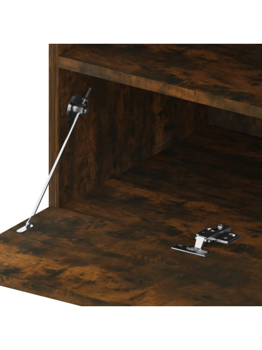 TV skříňky s LED osvětlením 2 ks kouřový dub 75 x 35 x 40 cm