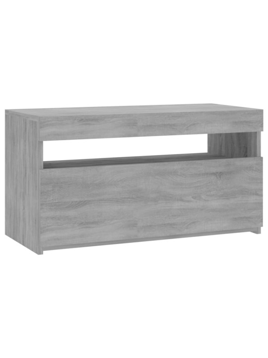 TV skříňka s LED osvětlením šedá sonoma 75 x 35 x 40 cm
