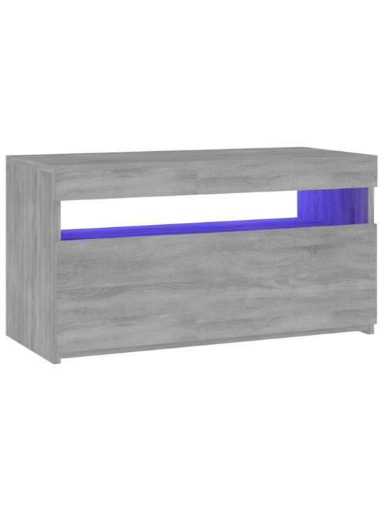 TV skříňka s LED osvětlením šedá sonoma 75 x 35 x 40 cm