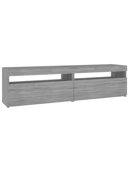 TV skříňky s LED osvětlením 2 ks šedé sonoma 75 x 35 x 40 cm
