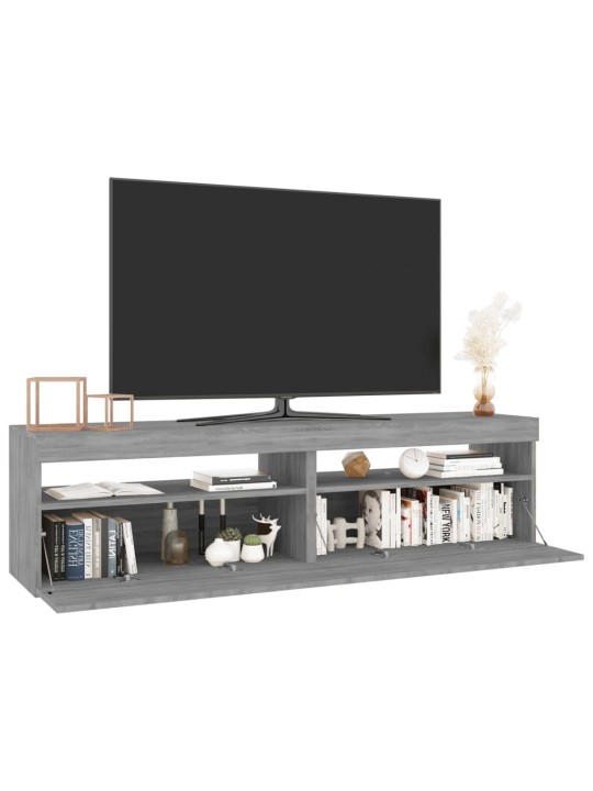 TV skříňky s LED osvětlením 2 ks šedé sonoma 75 x 35 x 40 cm