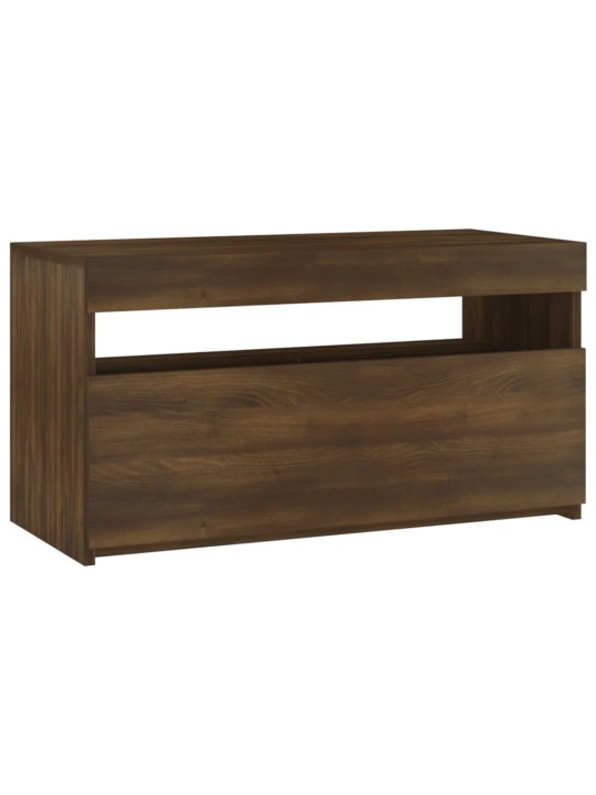 TV skříňka s LED osvětlením hnědý dub 75 x 35 x 40 cm