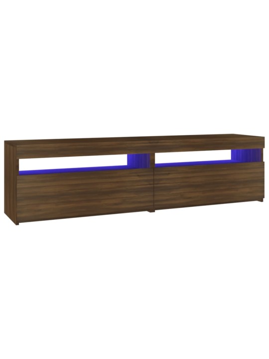 TV skříňky s LED osvětlením 2 ks hnědý dub 75 x 35 x 40 cm