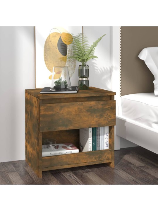 Noční stolky 2 ks kouřový dub 40 x 30 x 39 cm kompozitní dřevo