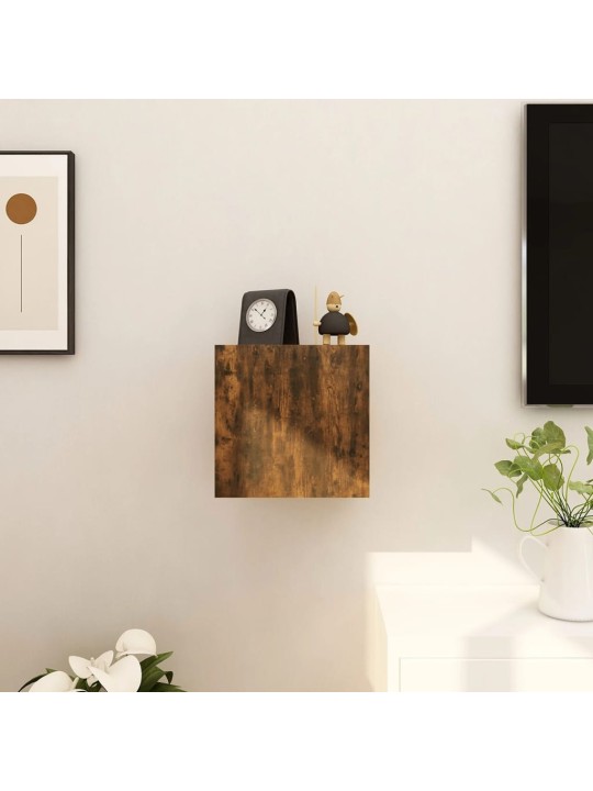 Nástěnná TV skříňka kouřový dub 30,5 x 30 x 30 cm